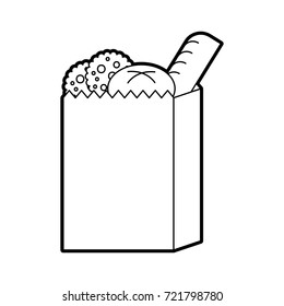 paper bag bakery and bread fresh food