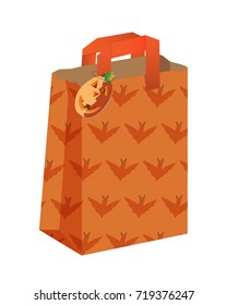 Paper Bag with bat pattern for Halloween shopping