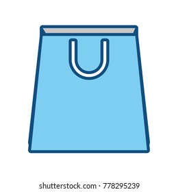 paper bag  blue vector illustration
