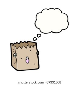 paper bag cartoon character