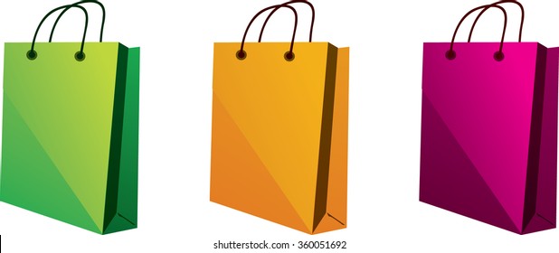 Paper bag color set