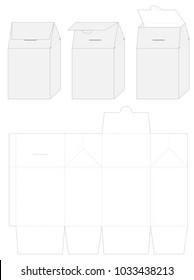 paper bag die cut mock up template vector