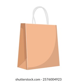 Paper Bag Flat Illustration. Clean Icon Design Element on Isolated White Background