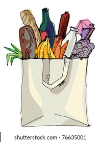 paper bag with food inside