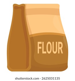 Paper bag full of flour for baking and cooking