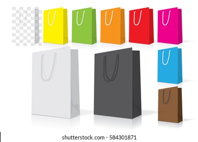 paper bag with handle  easy to change colors