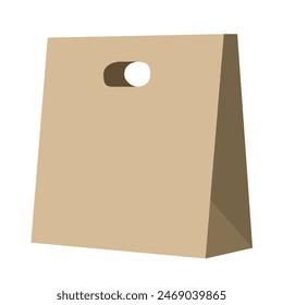 Paper bag with handles directly in the bag