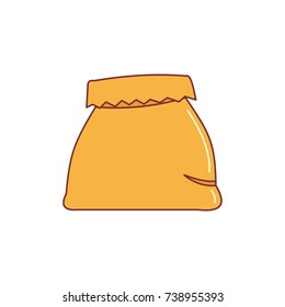 Paper bag icon. Cartoon illustration of Paper bag vector icon for web isolated on white background
