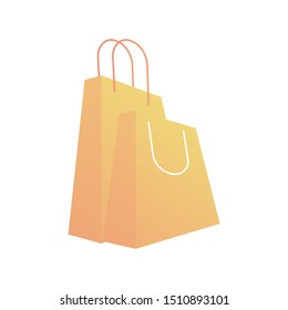 Paper Bag icon colour flat