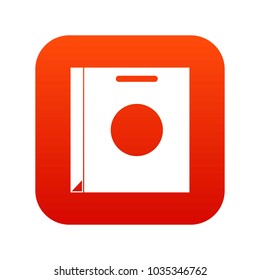 Paper bag icon digital red for any design isolated on white vector illustration