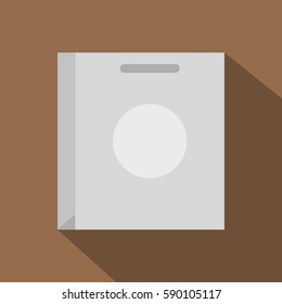 Paper bag icon. Flat illustration of paper bag vector icon for web
