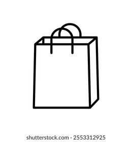 Paper bag icon isolated on white background