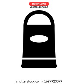 paper bag icon or logo isolated sign symbol vector illustration - high quality black style vector icons
