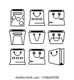 Paper Bag icon or logo isolated sign symbol vector illustration - Collection of high quality black style vector icons
