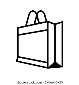 Paper Bag icon or logo isolated sign symbol vector illustration - high quality black style vector icons
