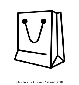 Paper Bag icon or logo isolated sign symbol vector illustration - high quality black style vector icons
