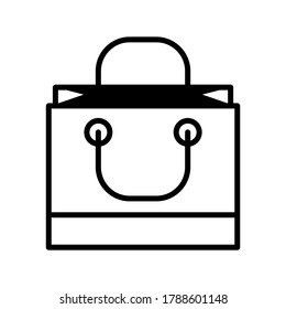 Papier-Beutel-Symbol oder Logo einzeln auf Zeichensymbolen, Vektorgrafik - hochwertige Vektorsymbole in schwarzem Stil
