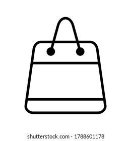 Icono de la bolsa de papel o logotipo símbolo de signo aislado ilustración vectorial - iconos vectoriales de estilo negro de alta calidad
