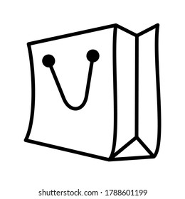 Paper Bag icon or logo isolated sign symbol vector illustration - high quality black style vector icons
