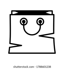 Paper Bag icon or logo isolated sign symbol vector illustration - high quality black style vector icons
