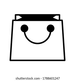 Paper Bag icon or logo isolated sign symbol vector illustration - high quality black style vector icons
