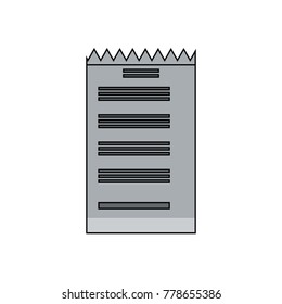 paper bag icon over white background vector illustration