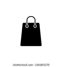 Paper Bag Icon, Shopping Icon, Vector in Glyph Style