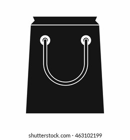 Paper bag icon in simple style isolated on white background. Packaging symbol