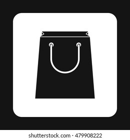 Paper bag icon in simple style on a white background vector illustration