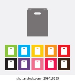 Paper bag icon - Vector