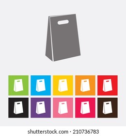 Paper Bag Icon - Vector