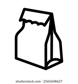 Paper Bag Icon Vector From Camping and Adventure Set
