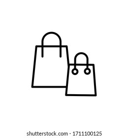 Paper bag icon vector design template