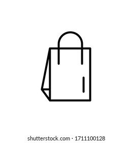 Paper bag icon vector design template