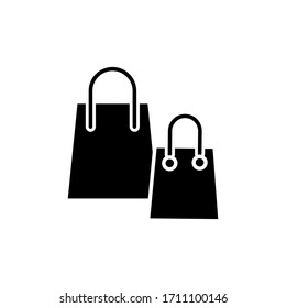 Plantilla de diseño vectorial de icono de bolsa de papel