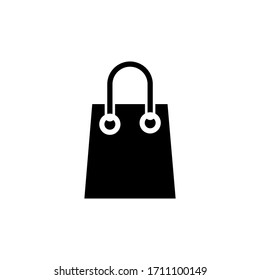 Plantilla de diseño vectorial de icono de bolsa de papel
