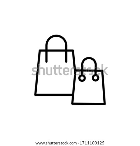 Paper bag icon vector design template