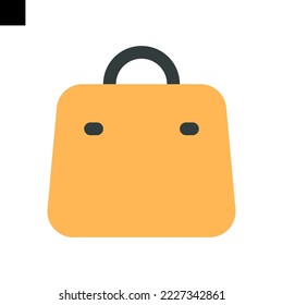 paper bag icon vector	flat style 
