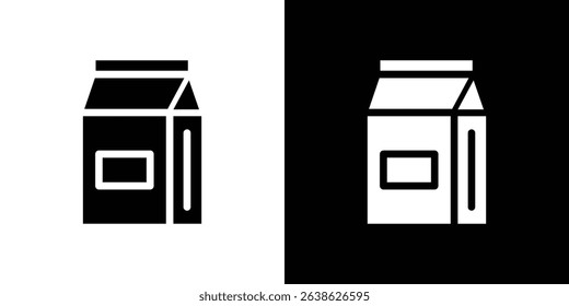 Paper bag icon Vector in flat style. Collection silhouettes