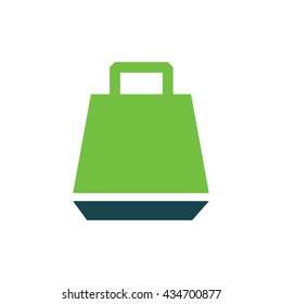 paper bag icon vector green