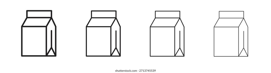 Icono de la bolsa de papel. Vector de pictogramas aislados.