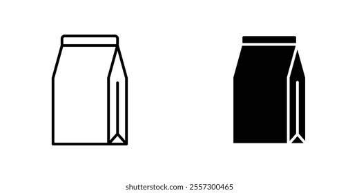 Paper bag Icon vector. liner and flat style icons set.