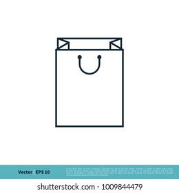 Paper Bag Icon Vector Logo Template Illustration Design. Vector EPS 10.