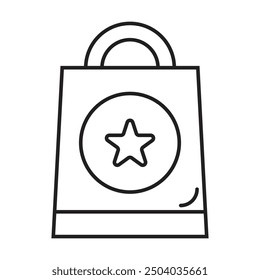 paper bag icon vector on white background