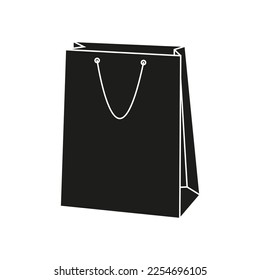 Paper bag icon vector. Packet illustration sign. Package symbol or logo.