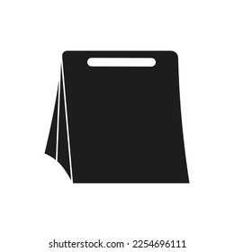 Paper bag icon vector. Packet illustration sign. Package symbol or logo.
