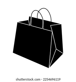 Vector de iconos de la bolsa de papel. Signo de ilustración de paquete. Símbolo del paquete o logotipo.