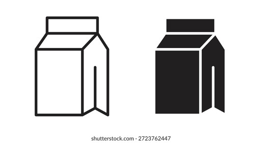 Ícones de saco de papel em linhas finas, linhas finas, contorno e traçados