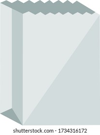 Bolsa de papel, ilustración, vector sobre fondo blanco