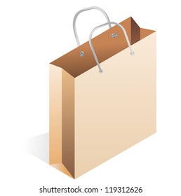 paper bag isolated on white background